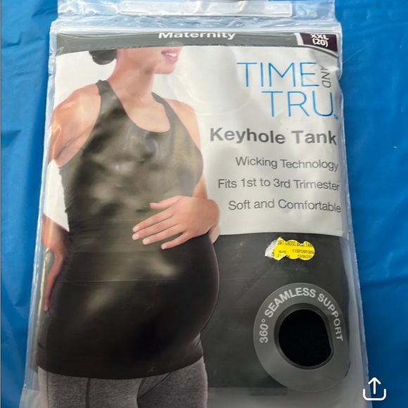 HOST PICK NWT maternity shirt 2XL black wicking - Picture 3 of 5